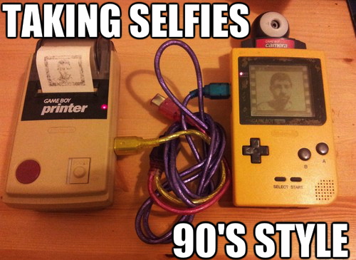 Game Boy was the first place that selfies were taken and helped to start the selfie craze