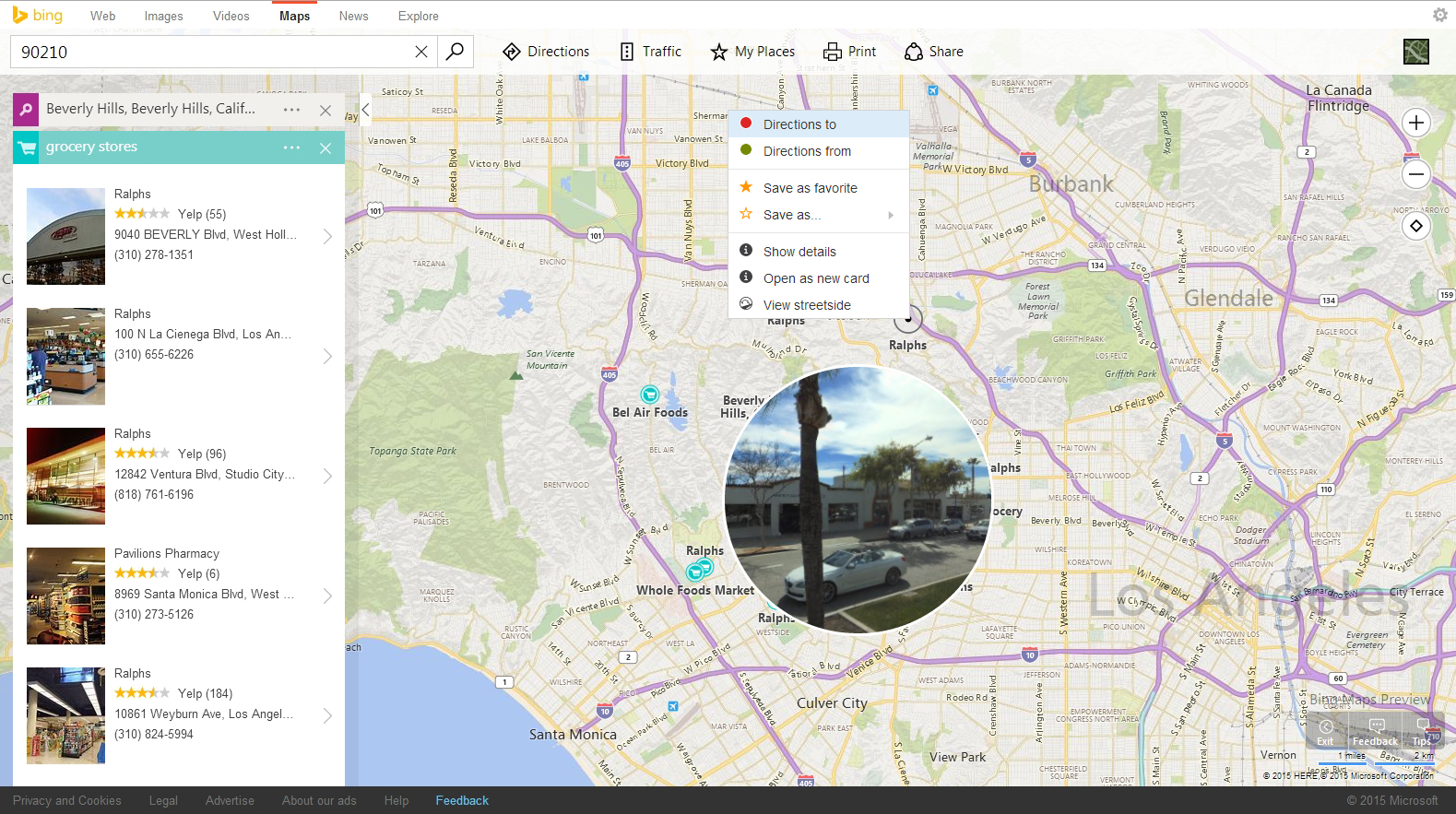 bing maps preview new redesign 2015