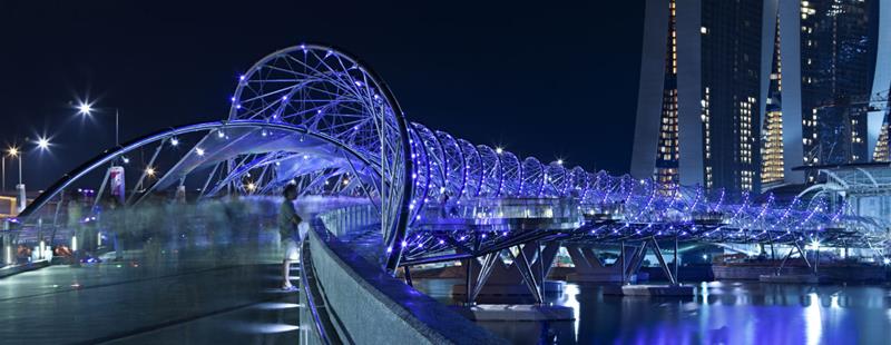 Helix Bridge, Esplanade Mall, Singapore