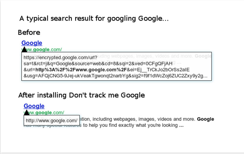 Don't Track Me Google