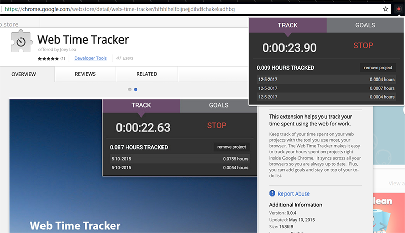 Web Time Tracker