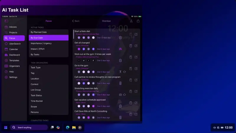 Built-In AI Task List Productivity Manager