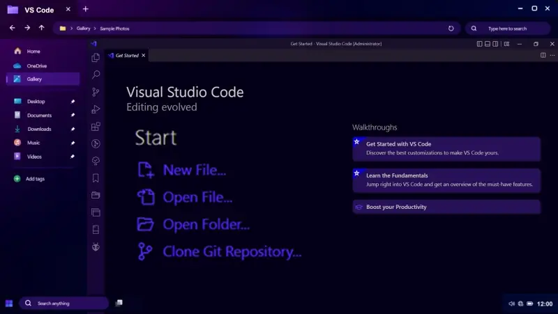 Built-in Visual Studio Code